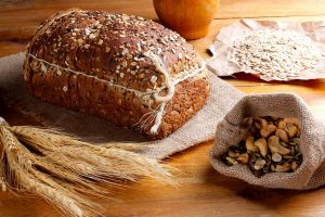 Whole grain bread on a table